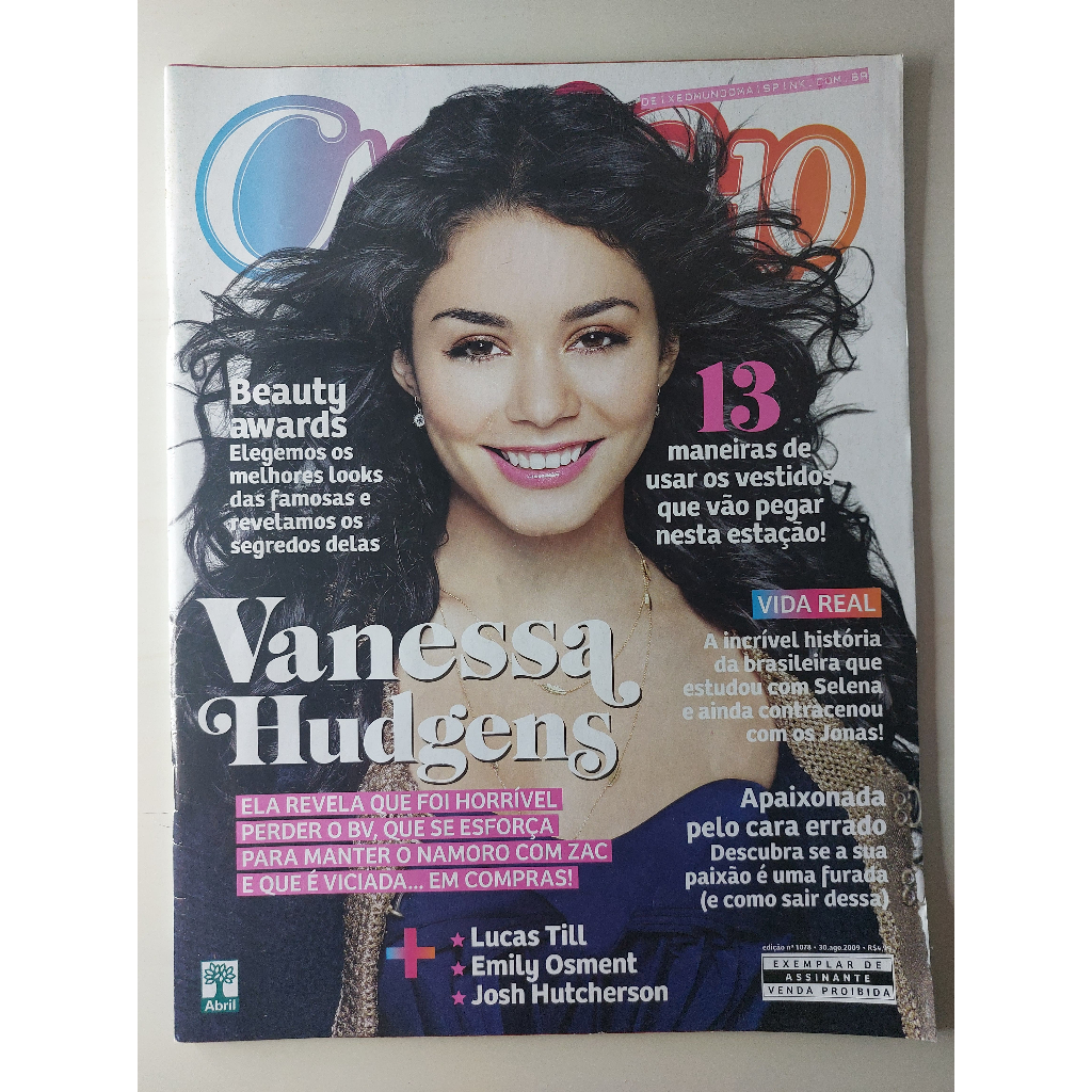 Revista Capricho Nº 1078 Vanessa Hudgens Lucas Till Emily Osment Paul Wesley Rihanna Hilary Duff Hayden Panettiere 2009