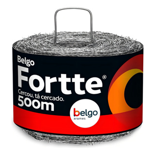Arame Farpado Belgo Arames Fortte 500 metros em Oferta na Shopee