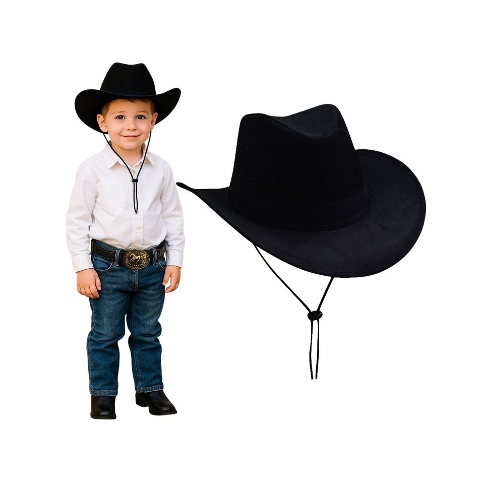 CHAPÉU COUNTRY RODEIO  INFANTIL COM CORDÃO E REGULAGEM INTERNA em Oferta na Shopee