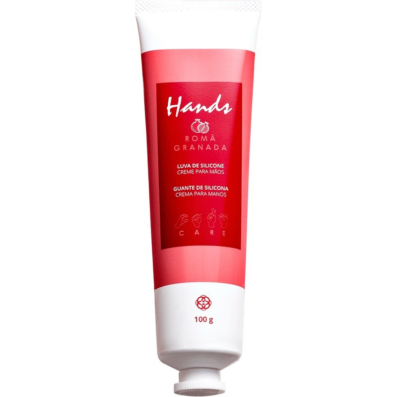 Luva De Silicone Romã Creme Para As Mãos Hands 100g - Nova Embalagem + Envio Rapido