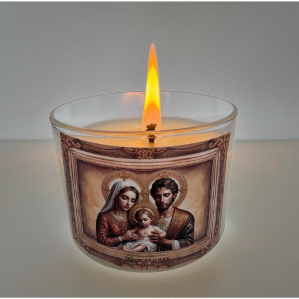 Imagem Vela Religiosa Católica | Cera de Coco 100% Natural | Orações, Santos e Imagens | Presente Oração Meditação Altar