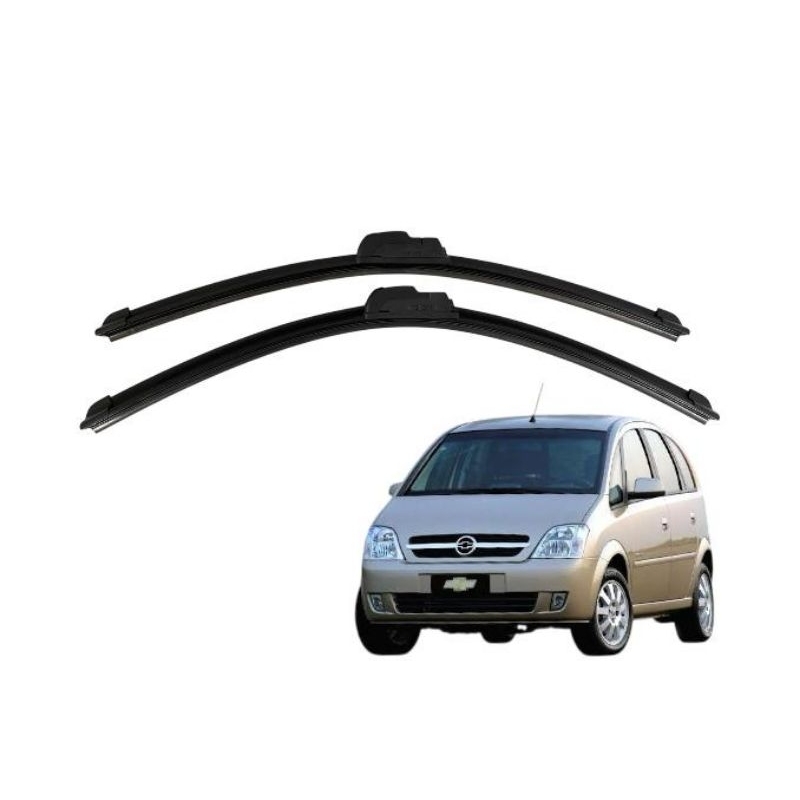 Kit 2 Palhetas Limpador De Parabrisa Dianteiro  Meriva Ano 2004 Até 2012