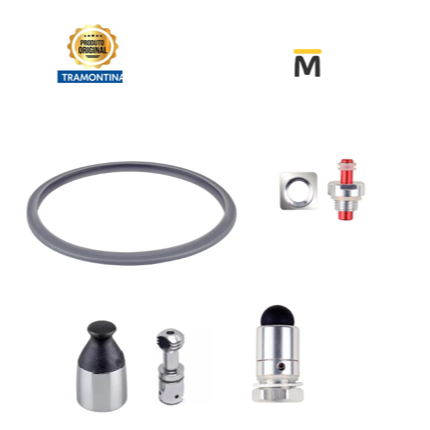 KIT ANEL VEDAÇAO(BORRAC)+VAL SEG CABO+PESO REG PRESAO +PINO+VAL SEG TUDO ORIGINAL P PRESSÃO  TRAMONTINA ALLEGRA 6 LITROS
