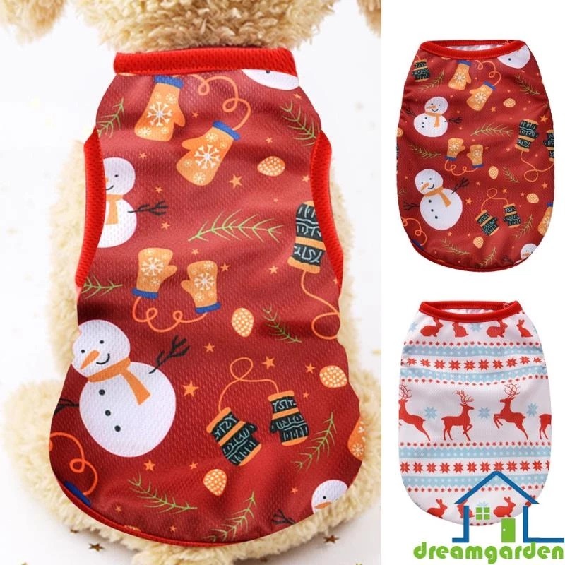 Natal Roupa De Cachorro /Roupa De Verão/Primavera Para Cães, Guia, coleira, colete.