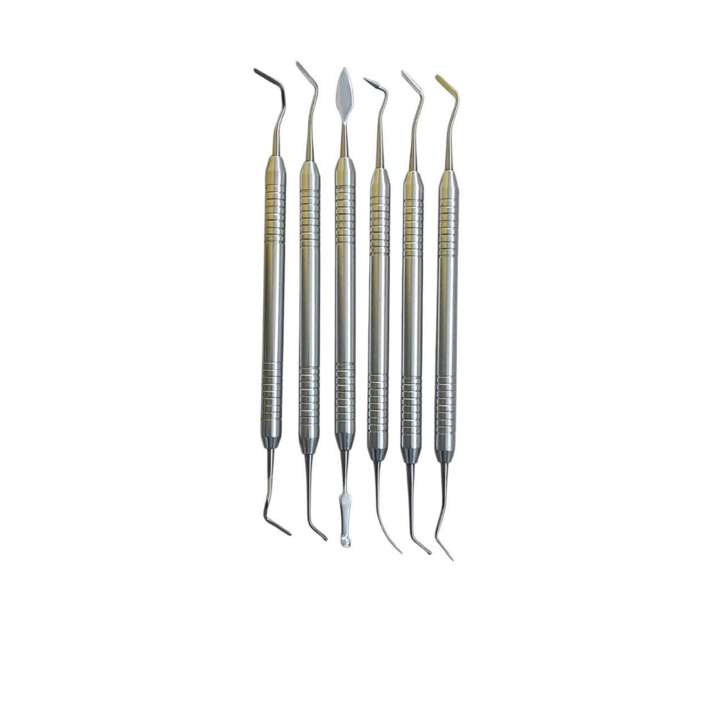 Espátulas Aymoré Premium – Kit Profissional para Facetas em Resina Composta Prata