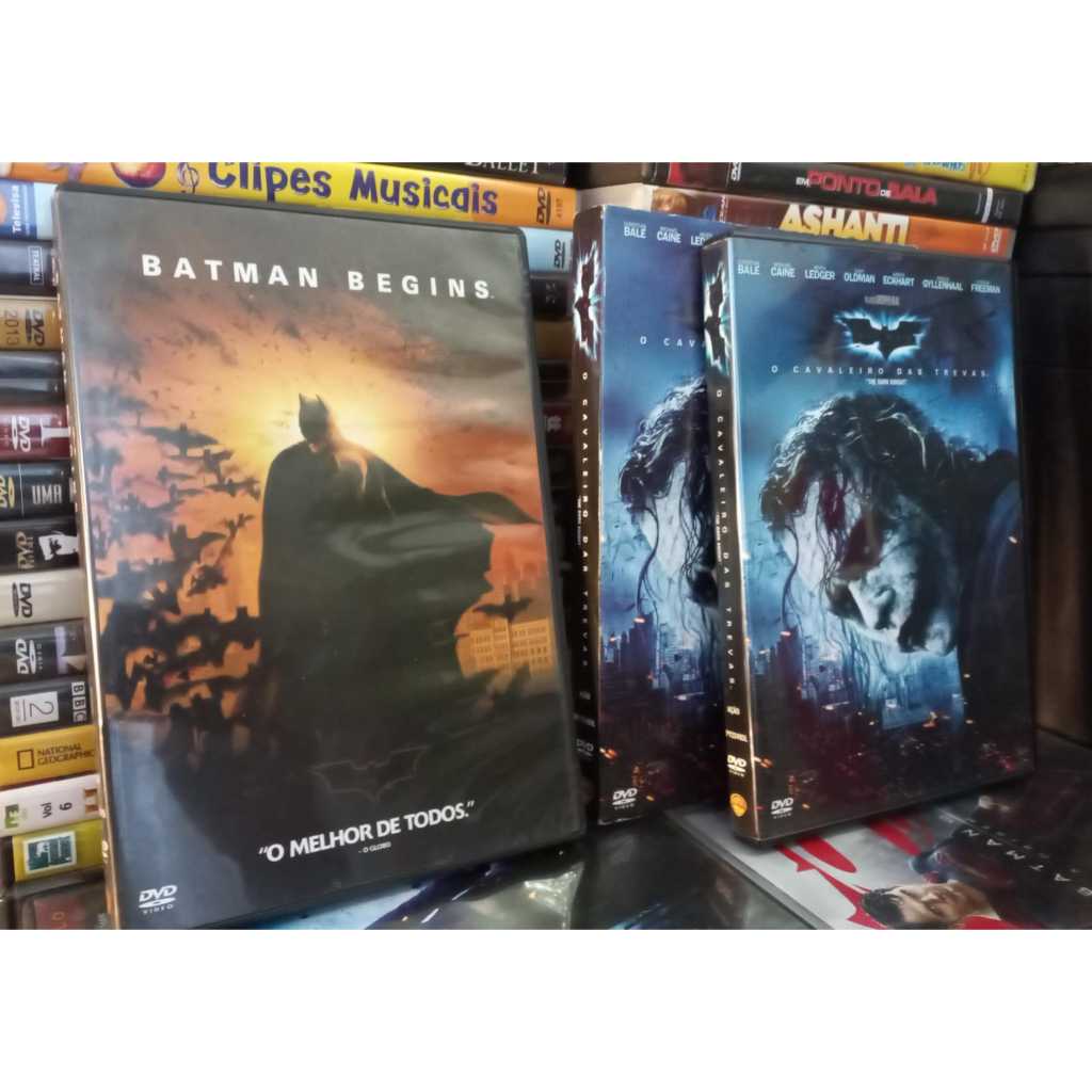 2 Dvds Batman Begins s/ luva  / Batman cavaleiro das trevas (C/Luva) - Novos -