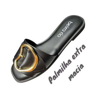 Sandália Rasteira Beira Rio 8550.100 Feminina Conforto Slide Leve Casual