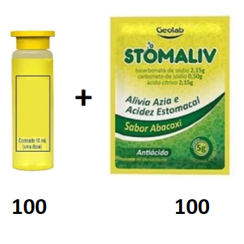 Kit ressaca casório aniversário 100 antiácido + 100 flaconetes