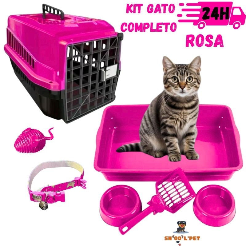 Kit Para Gato Caixa de Areia Completo Itens Para Gato Caixa de Transporte