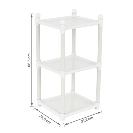 OFERTA Prateleira Estante Plástico Modular 3 Andares São Bernardo