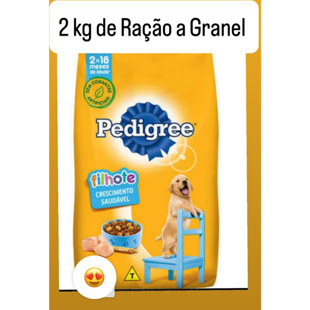 KIT 2 KG DE RAÇÃO PEDIGREE FILHOTES A GRANEL em Oferta na Shopee