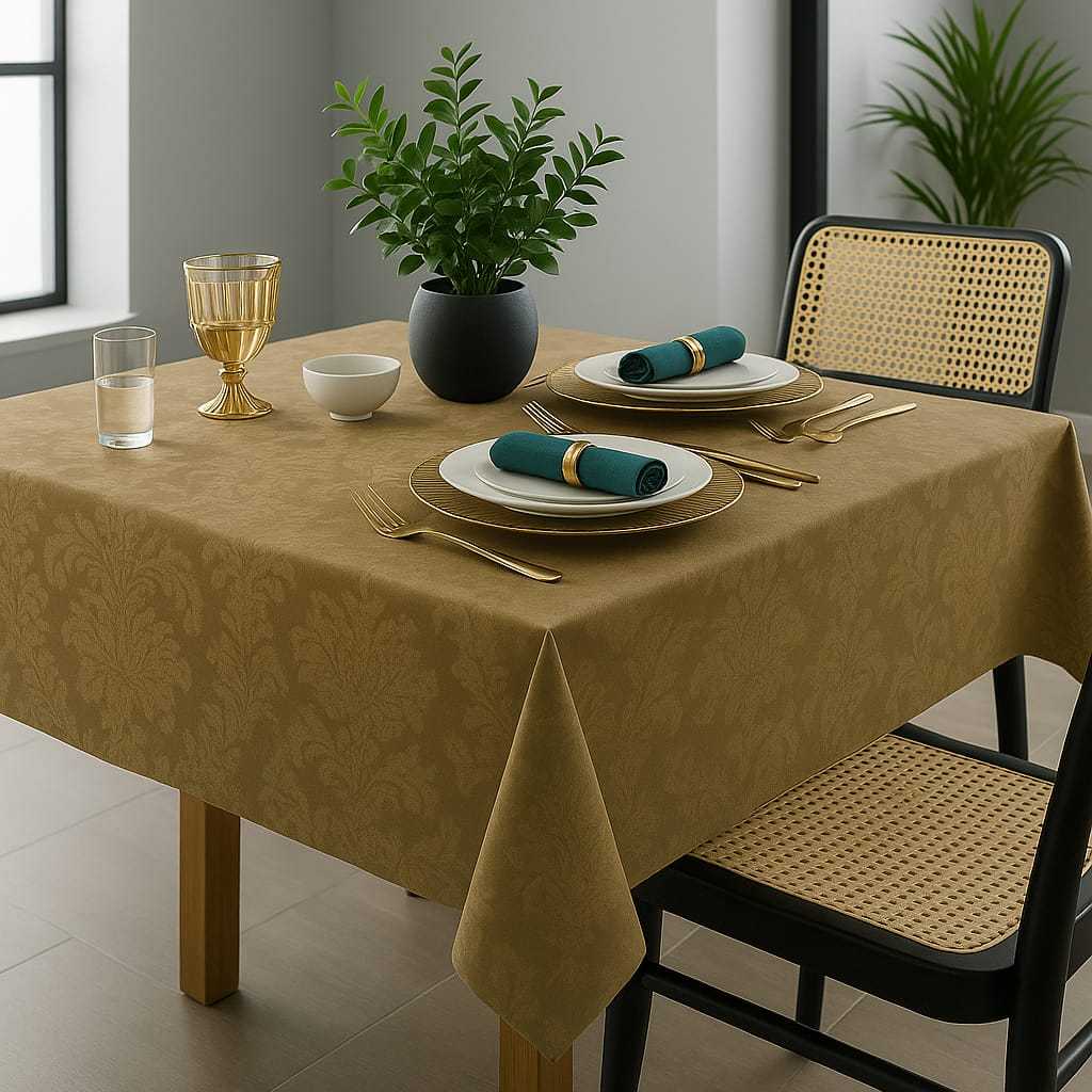 Toalha De Mesa Luxo Grande Tecido Grosso Forro de Mesa Jacquard  Para Cozinha Festa 4 /6 e 8 lugares