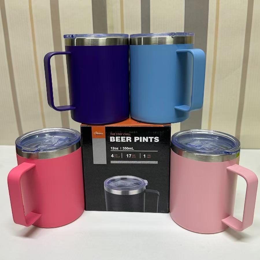 Caneca Térmica Quente ou Frio com Alça 350ML Com Tampa
