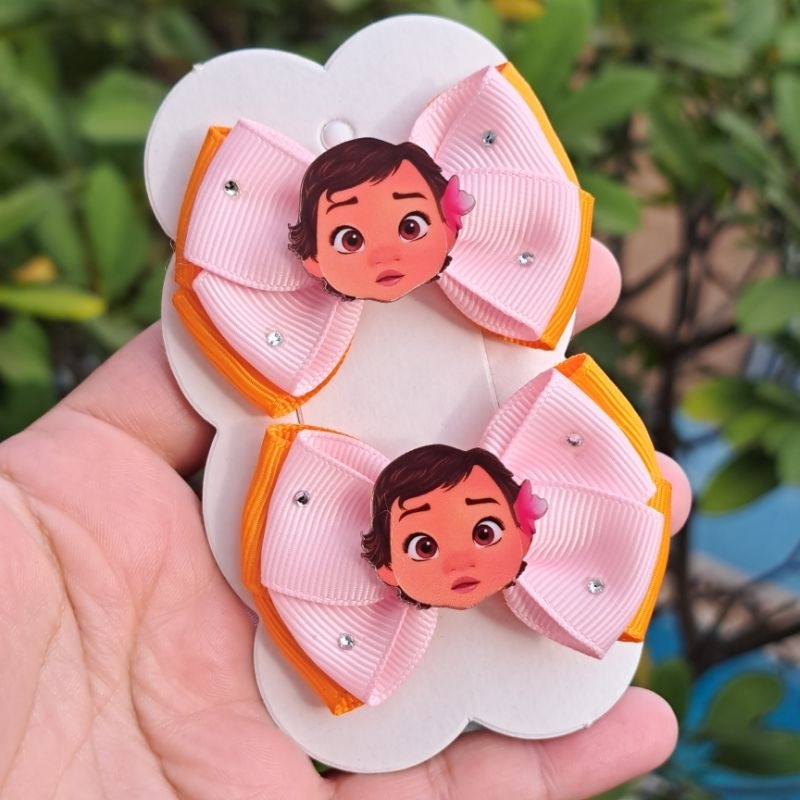 Laço Moana Baby 6cm Rosa - Tiara para Bebê de Meia de Seda Confortável