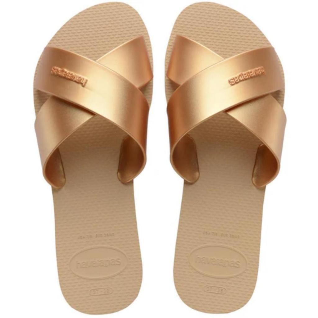 Rasteira Havaianas Aqua Metálica Feminina em Oferta na Shopee