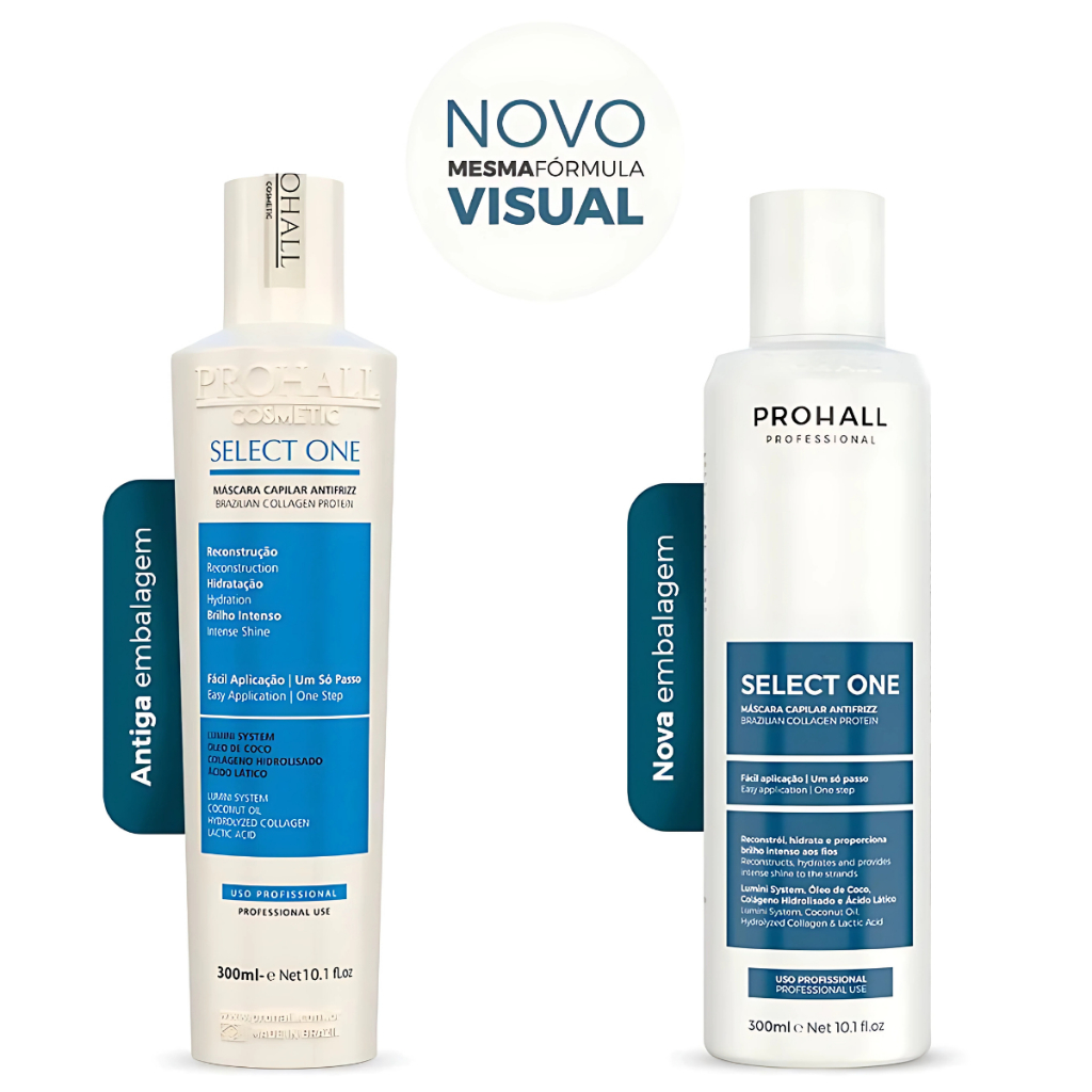 Escova Progressiva Prohall Select One Progressiva Sem Formol 300ml