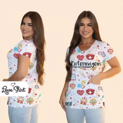 BATA COM BOLSO/SCRUB/PIJAMA CIRURGICO/BATINHA/ENFERMAGEM/SAUDE/ENFERMEIRA/SAÚDE