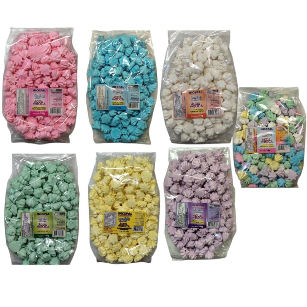 1200 Mini Suspiros ( Lembrancinha ) 6x140g escolha cor em Oferta na Shopee