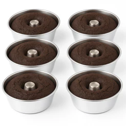 Kit 06 Formas Mini Para Pudim Bolo Vulcão N9 N10 N12 - Confeitaria Ayr Fraier Cozinha Assadeira