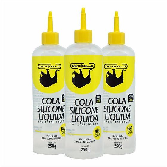 Kit 3 Colas de Silicone Líquida Rendicolla - 250g em Oferta na Shopee