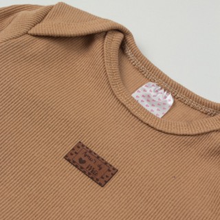 Conjunto Canelado Algodão  Body Bebê Manga Longa e  Calça Mijão Menino Menina P ao GG em Oferta na Shopee