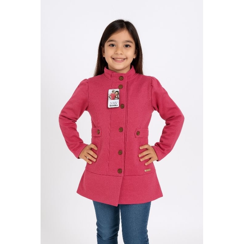 Sobretudo Infantil Juvenil Infantil Flanelado Tamanho 8 Rosa Pink