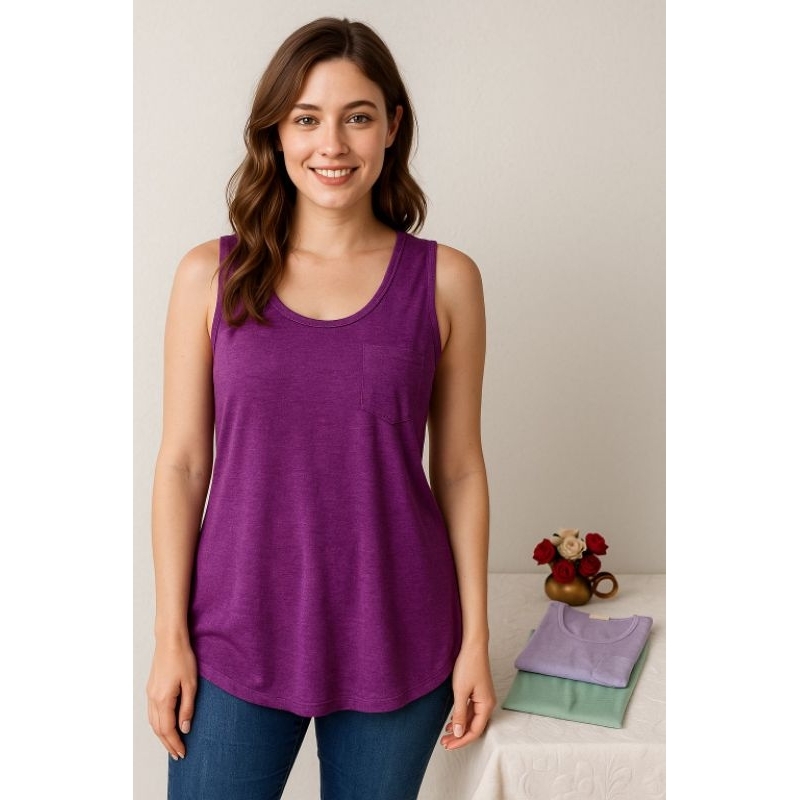 Blusa Blusinha Regata Tamanho  P M e G Lilás Roxa e Verde