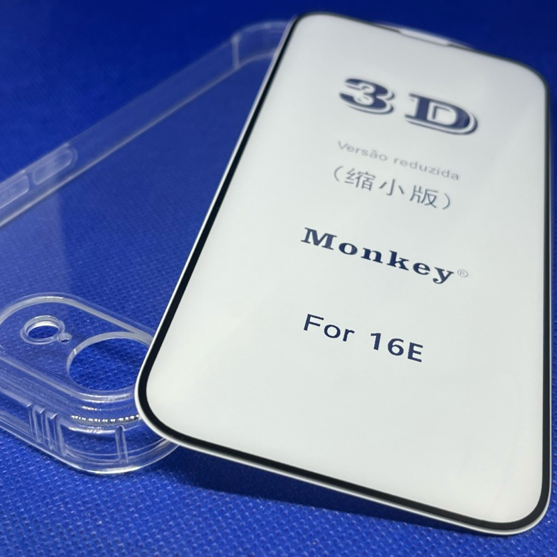 Kit 2 em 1 - iPhone 16E - Capa Transparente + Película de Vidro 3D