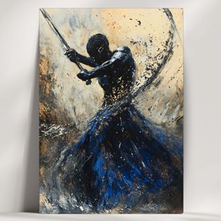 Quadro Decorativo Orixá Ogum - Pintura Contemporânea -  Umbanda e Candomblé em Oferta na Shopee