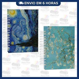 Caderno Motivacional Pautado A5 com Frases Inspiradoras – Capas Van Gogh – 90g – Capa Dura em Oferta na Shopee