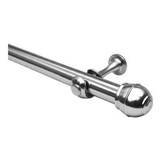 Kit Varão para Cortinas 1.50 mts Simples 28mm Cromado em Oferta na Shopee