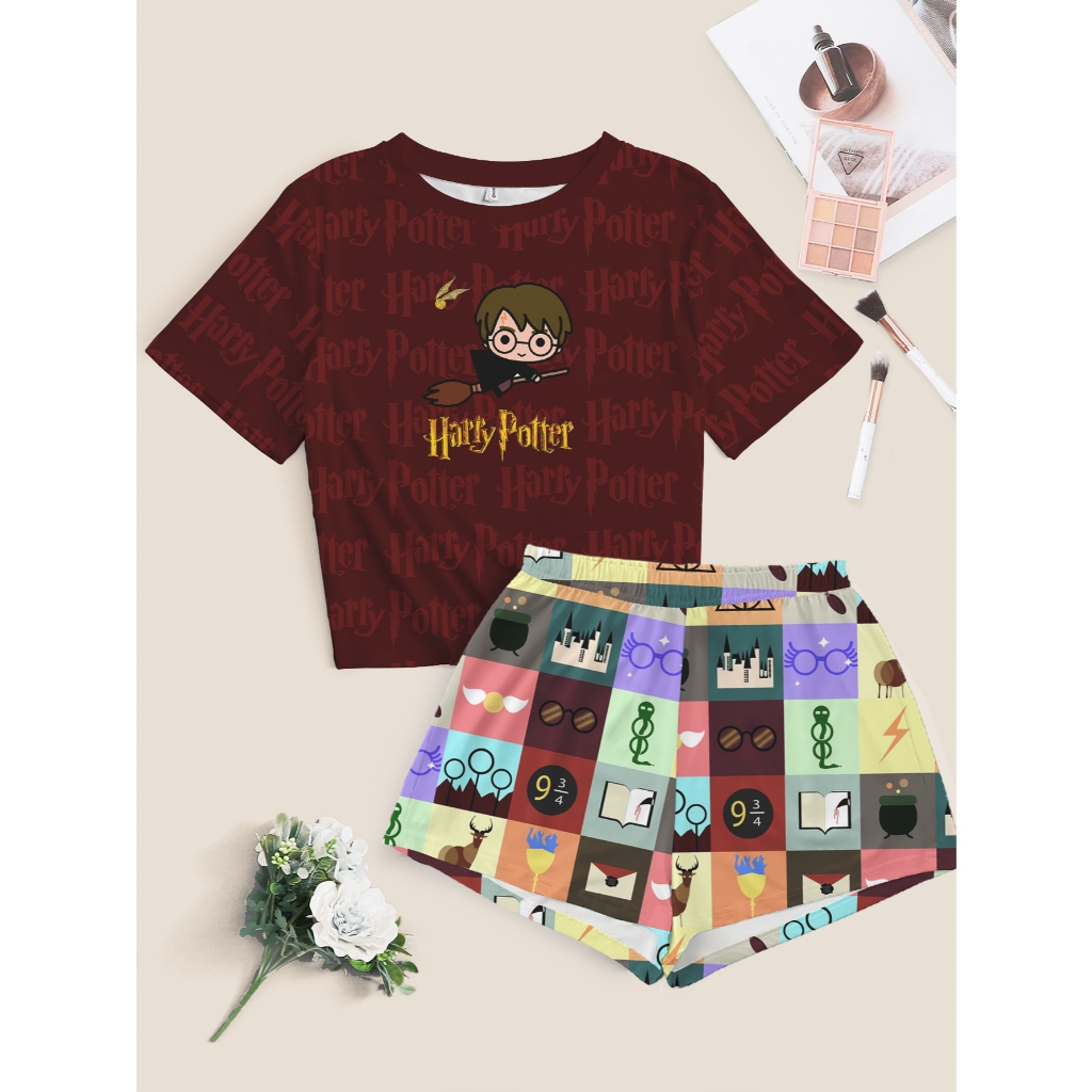 PIJAMA HARRY POTTER ROUPA DE DORMIR PIJAMA FEMININO