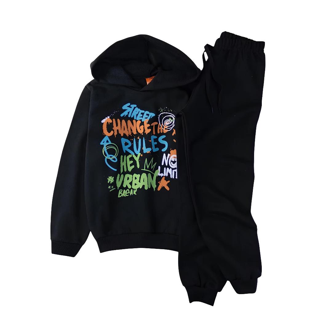 Conjunto de Moletom Infantil Meninio100% Algodão Infantil Blusa Juvenil Premium Tamanhos 4 ao10 Anos