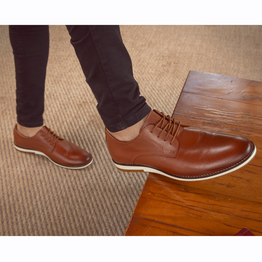 Sapato Oxford Masculino 100% Couro Confortável Macio Eventos em Oferta na Shopee