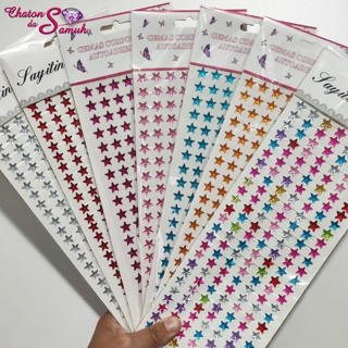 Cartela de Strass Estrela Auto Adesiva para Artesanato em Oferta na Shopee