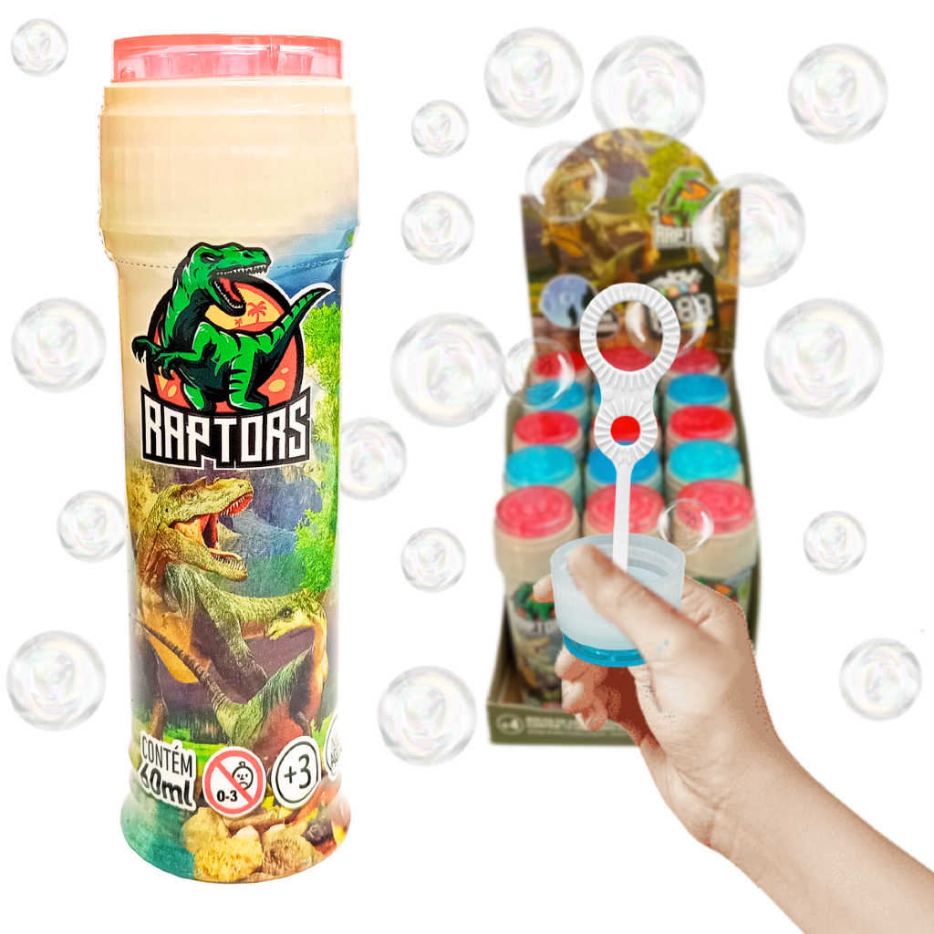 kit 15 Bolha De Sabão dinossauro 60ml Lembrancinhas de aniversário infantil bolinha prenda festa sacolinha surpresa