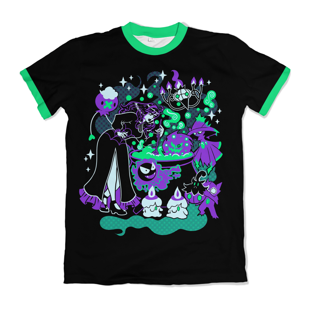 Camiseta Bruxa Pokemons Fantasmas Anime Pokemon