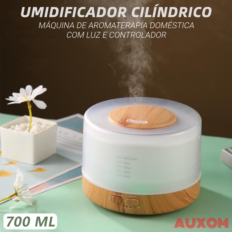 700ML Silent Difusor de Aromas Umidificador/Difusor de Ar Ultra Sônico Com 7 Cores de Luz ...