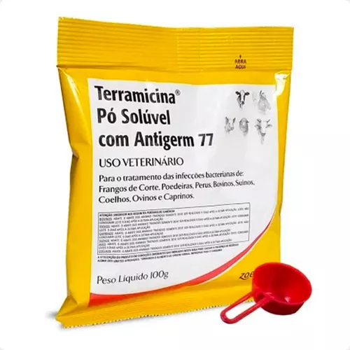 Terramicina Pó Solúvel com Antiderm 77 100g - Zoetis