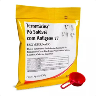Terramicina Pó Solúvel com Antiderm 77 100g - Zoetis em Oferta na Shopee