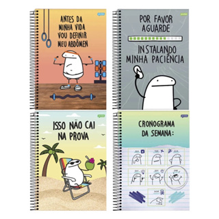 CADERNO UNIVERSITÁRIO ESPIRAL CAPA DURA 1 MATÉRIA 80 FOLHAS FLORK JANDAIA em Oferta na Shopee