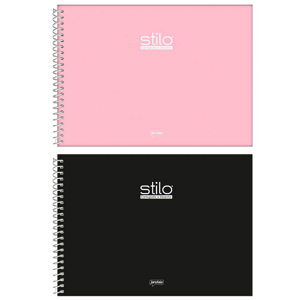 CADERNO CARTOGRAFIA ESPIRAL CAPA DURA 80 FOLHAS STILO JANDAIA