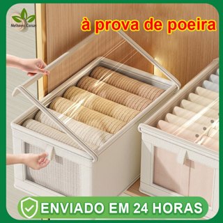 Caixa de armazenamento de tecido Oxford com tampa e janela Caixa de armazenamento dobrável multiuso feita em Oferta na Shopee