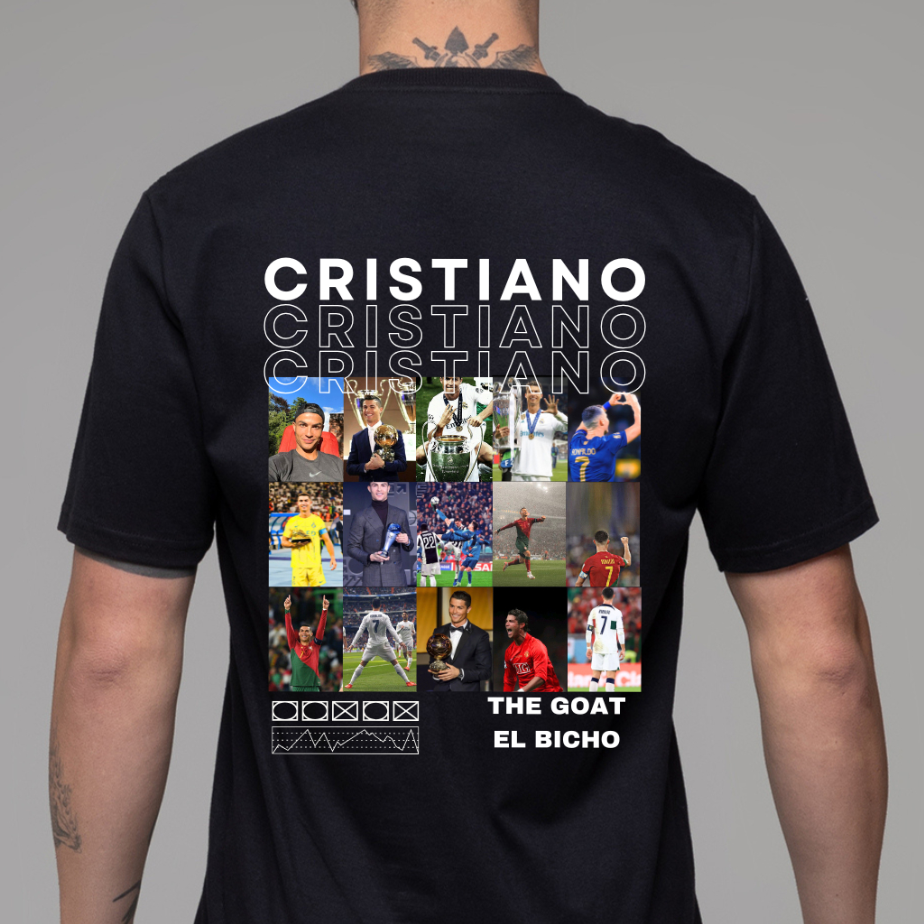 Camiseta Jogadores Cristiano Ronaldo CR7 Neymar Messi Vini Mbapeé Fenômeno fotos Unissex 100% Algodão em Oferta na Shopee