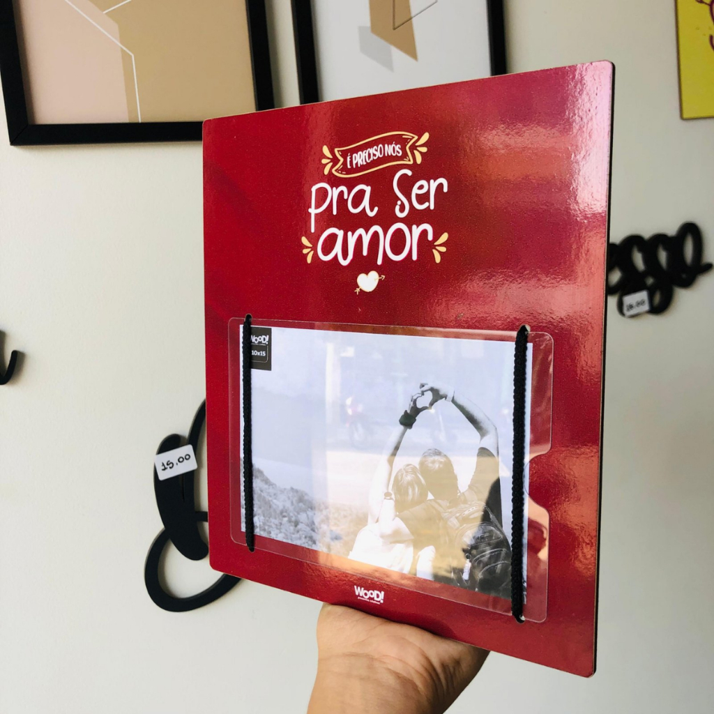 Porta-retrato horizontal foto 15x10 foto casal namorados amigos Pra ser amor