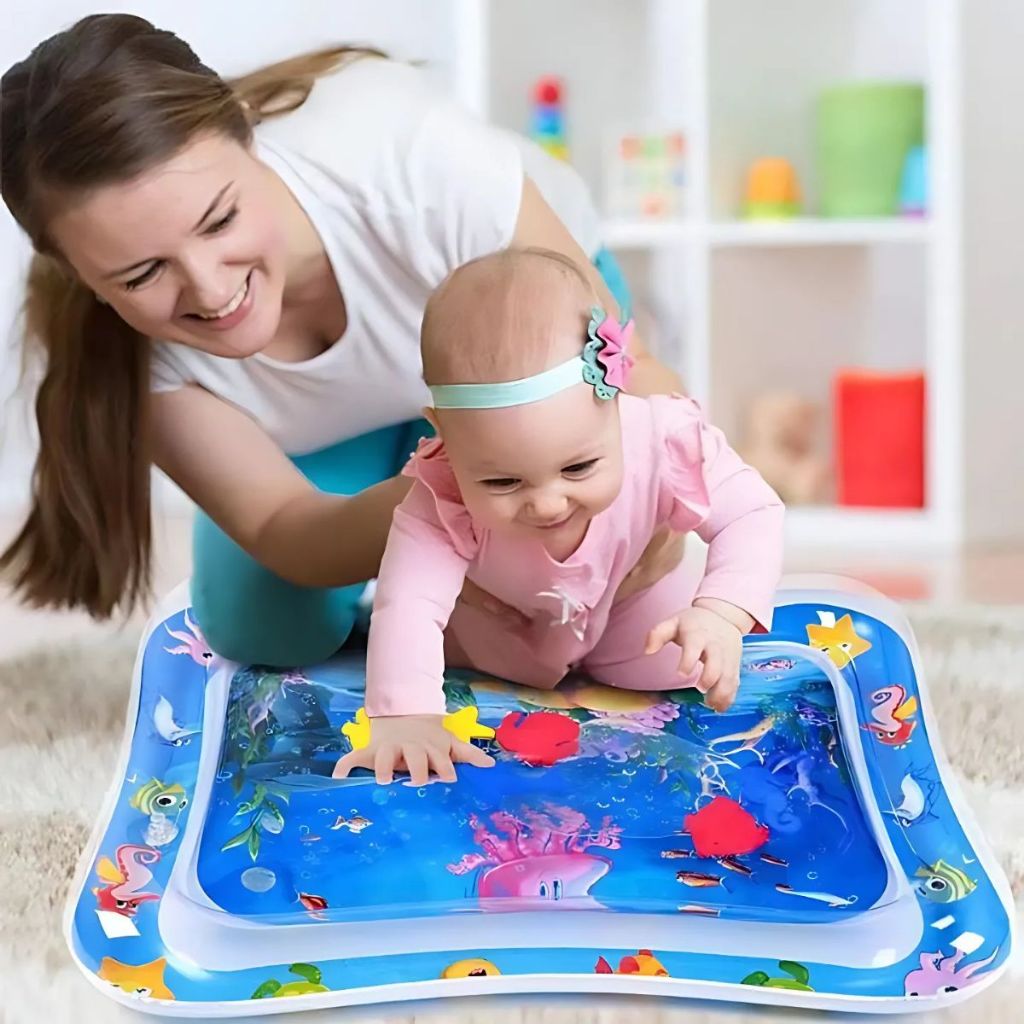 Brinquedo Tapete Bebê Inflável Infantil Água Atividades Sensorial Almofada Menino Menina em Oferta na Shopee