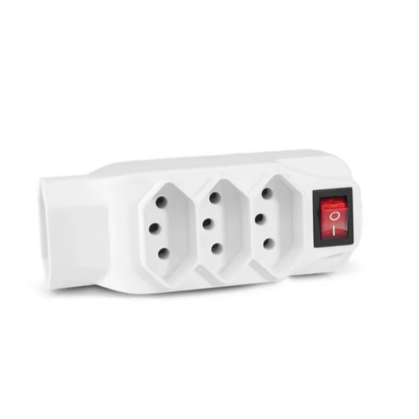 Mini Fitro de Linha Tomada  Branco Benjamin 4 Saída 10A