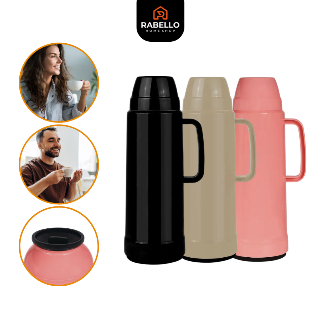 Garrafa Térmica 1 Litro Para Café Chá Água Quente Chimarrão Leite Com Isolamento Térmico Cores Mor em Oferta na Shopee