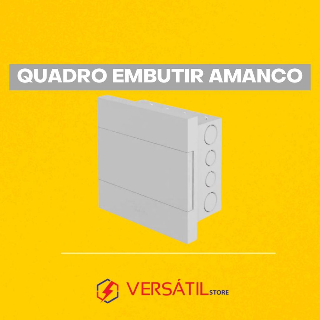 Quadro de distribuição de embutir c/ barramento Amanco (8 e 12disj.)