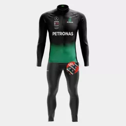 Roupa Ciclismo Inverno Masculino Camisa Manga Comprida Pro Uv Calça Gel Bicicleta Pedalar